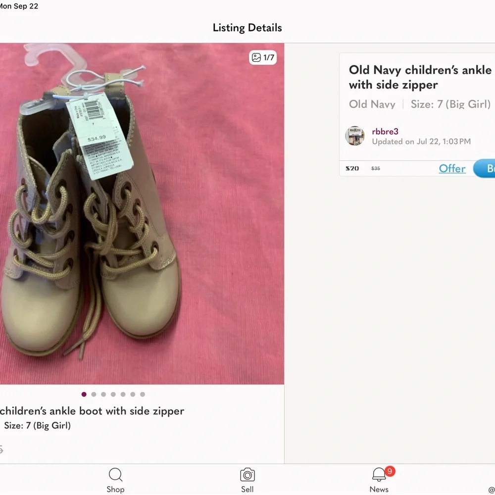 ‘Old Navy’ Faux Leather Combat Boots